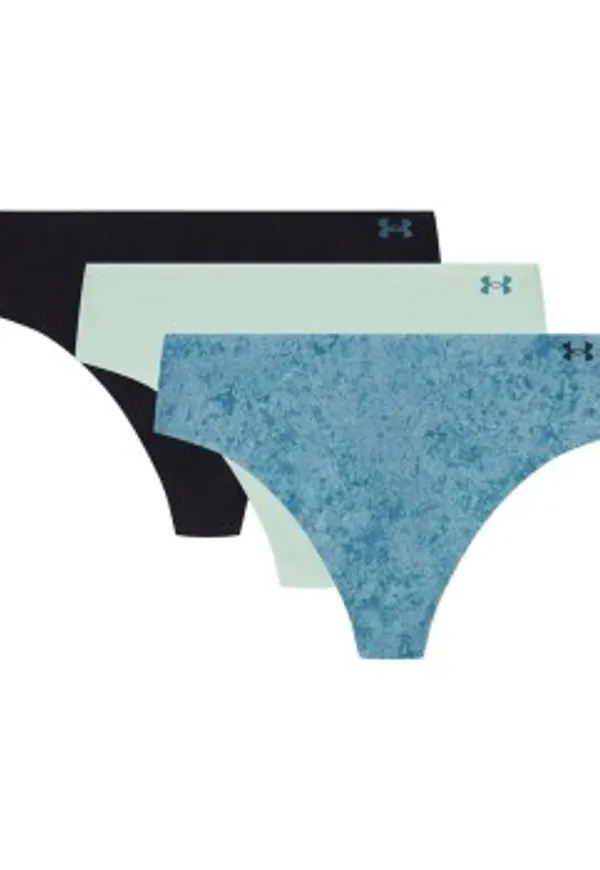 Under Armour Trosor 3P Pure Stretch Invisible Thong Blå/Grön Large Dam