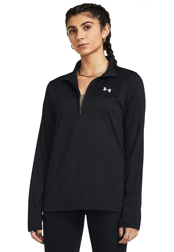 Under Armour Women's Tech 1/2 Zip Solid Black