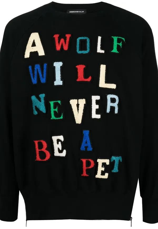 Undercover sweatshirt med märke - Svart