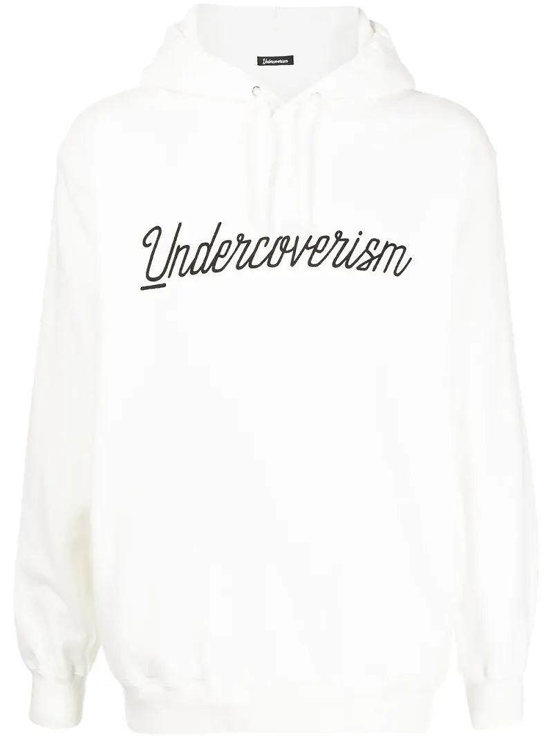 Undercoverism hoodie med logotyp - Vit