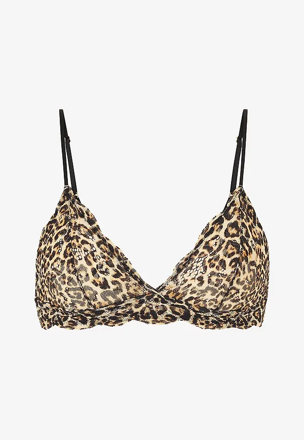 Understatement - Mjuk-bh Lace Triangle Bralette - Brun