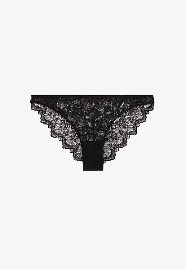 Understatement - Spetstrosa Lace Bikini Briefs - Svart