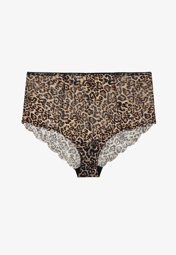 Understatement - Spetstrosor Lace Highwaist Briefs - Brun