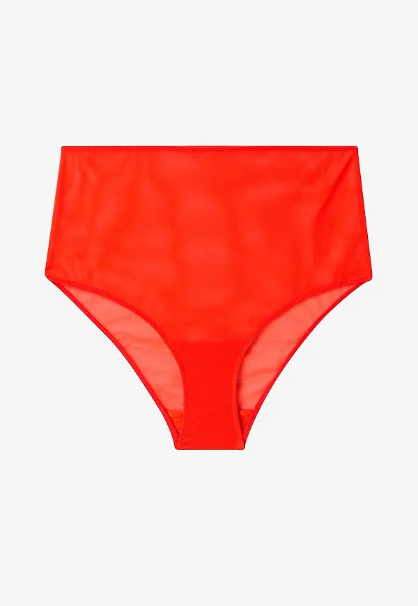 Understatement - Trosor Mesh Highwaist Briefs - Röd