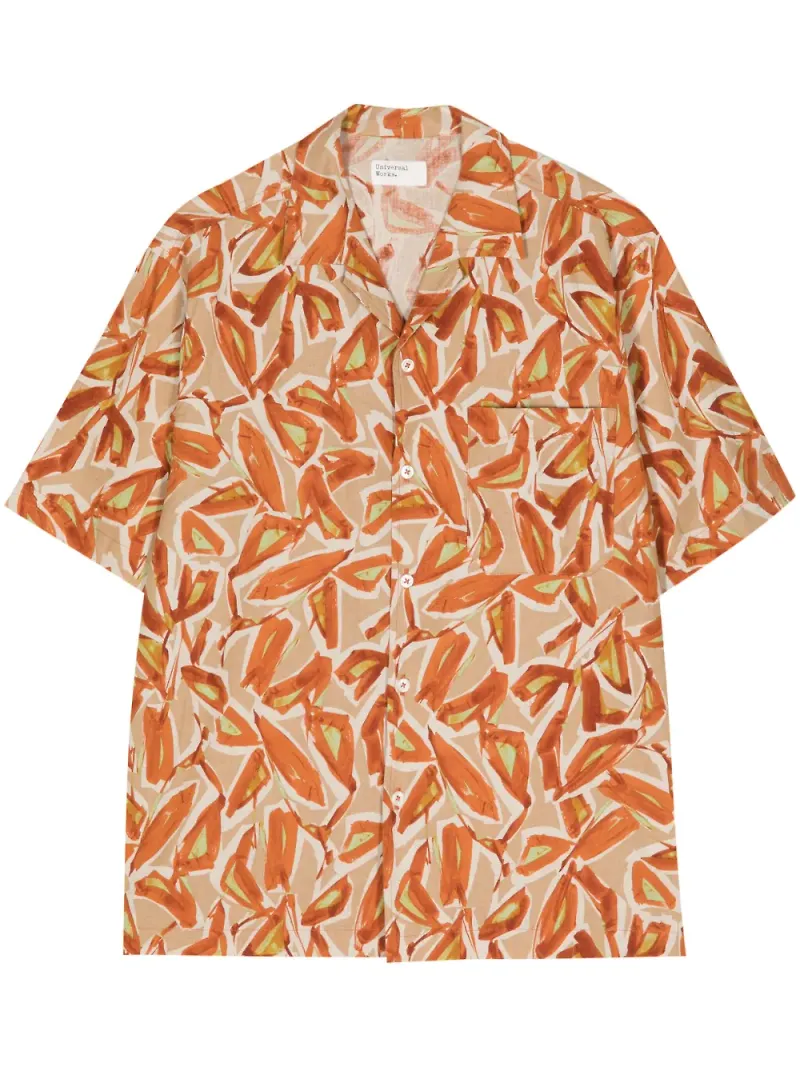 Universal Works Artist Flower skjorta - Orange