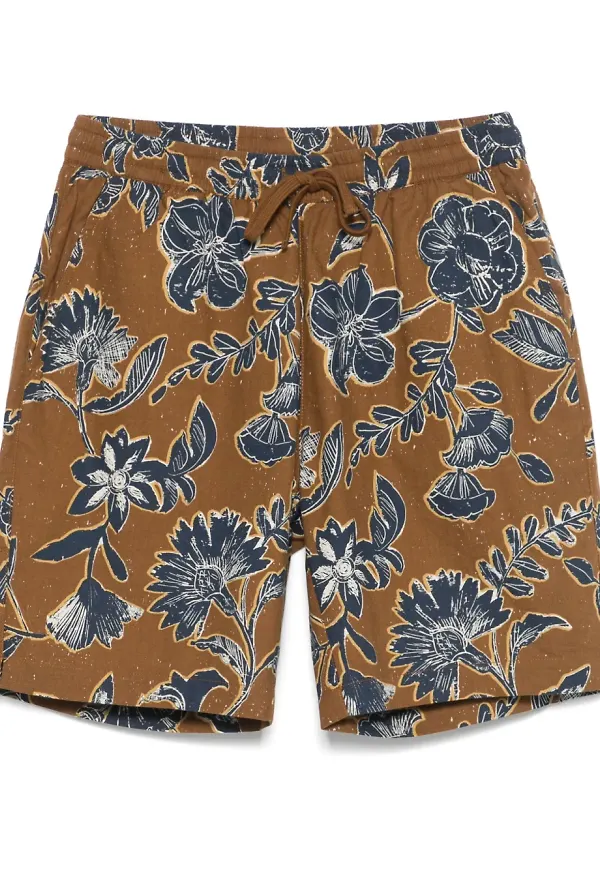 Universal Works blommiga shorts - Brun