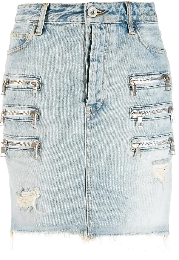 UNRAVEL PROJECT jeansskjorta med fickor - Blå