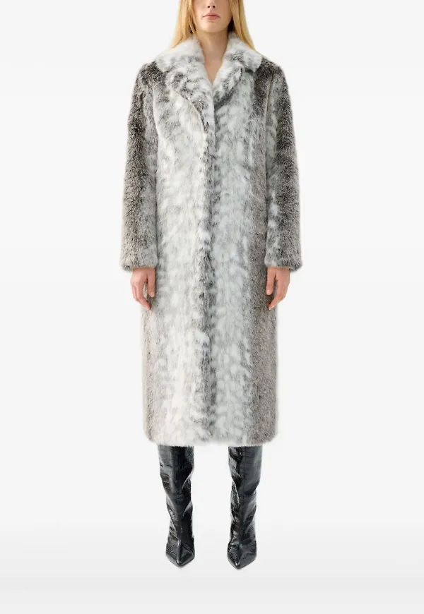 Unreal Fur Kathmandu kappa i konstpäls - Grå