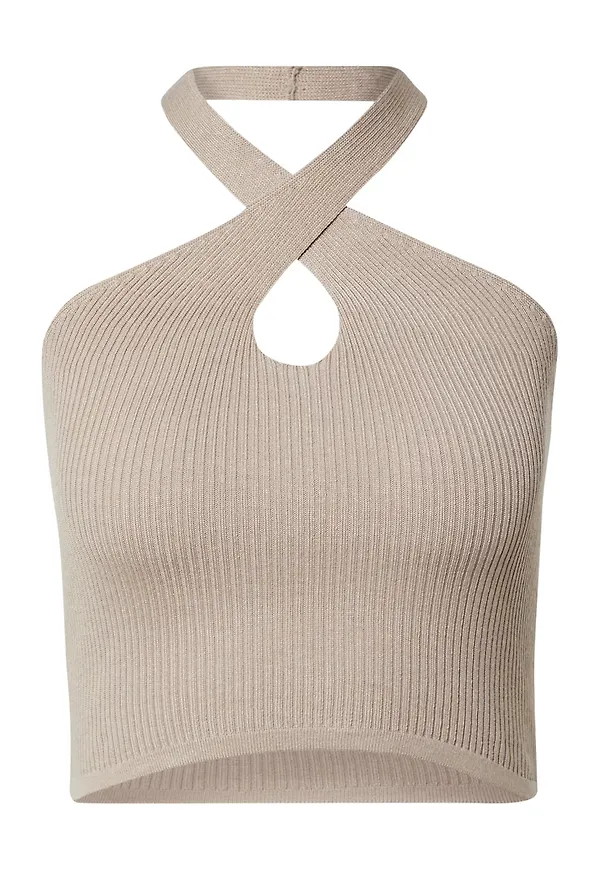 Urban Classics Broderad topp greige