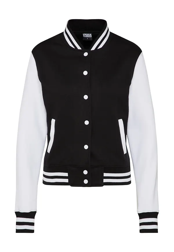 Urban Classics Sweatjacka svart / vit