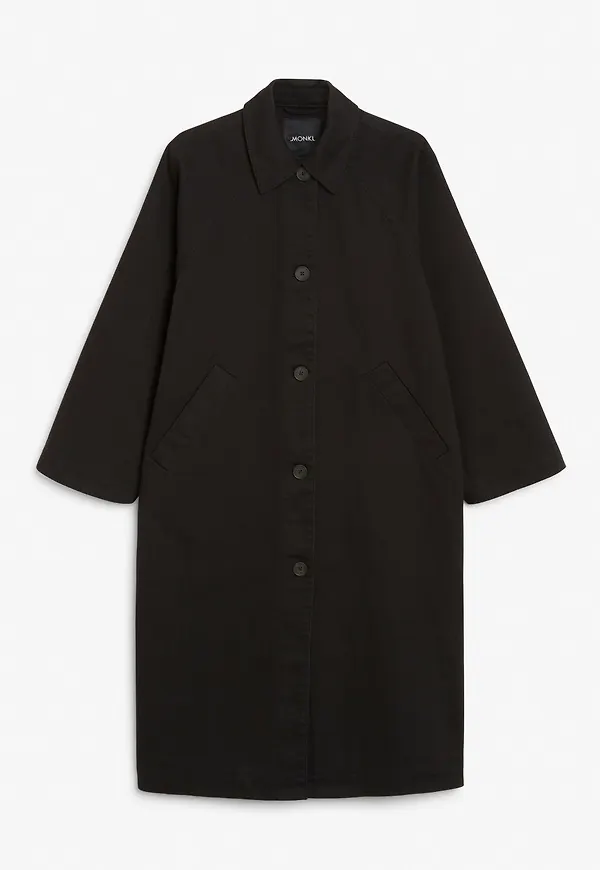 Utility raglan coat - Black