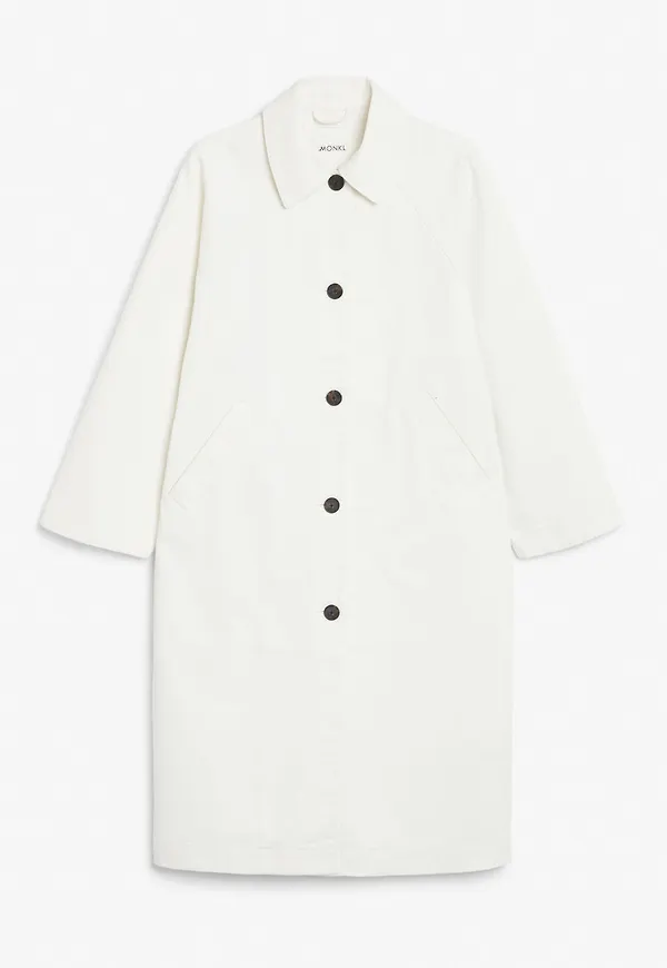 Utility raglan coat - White