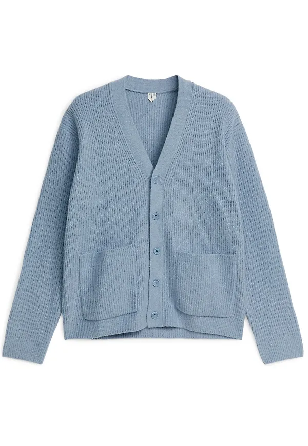 V-Neck Cardigan - Blue