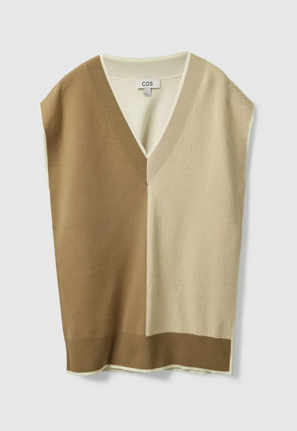 V-NECK COLOUR BLOCK VEST