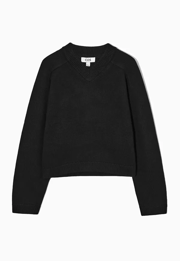 V-NECK MERINO WOOL JUMPER