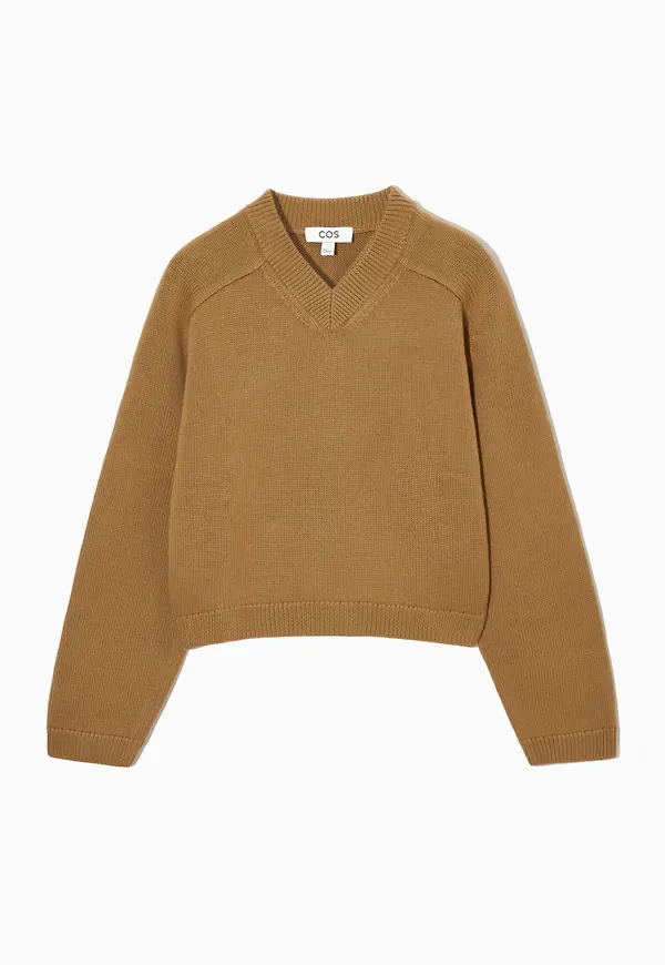 V-NECK MERINO WOOL JUMPER