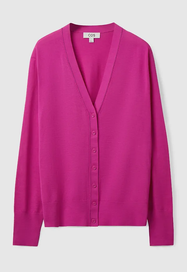 V-NECK SILK CARDIGAN