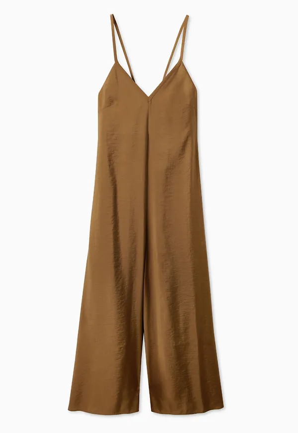 V-NECK WIDE LEG JUMPSUIT
