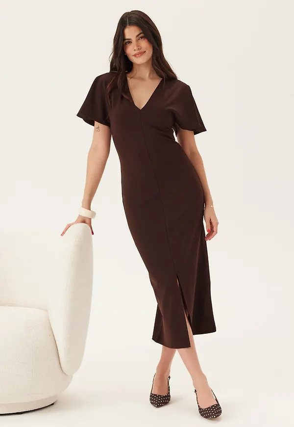 V-Neck Butterfly Sleeve Dress
