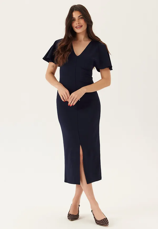 V-Neck Butterfly Sleeve Dress