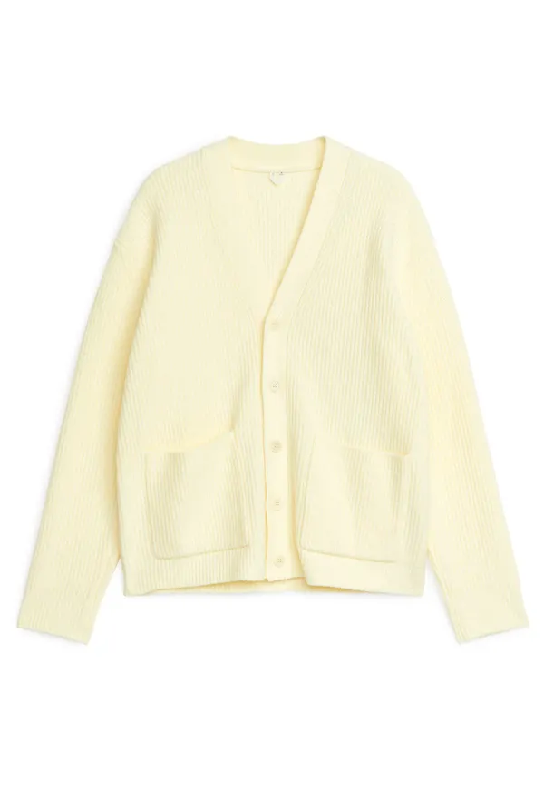 V-Neck Cardigan - Yellow
