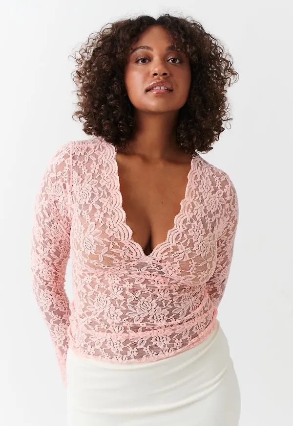 V-neck lace top