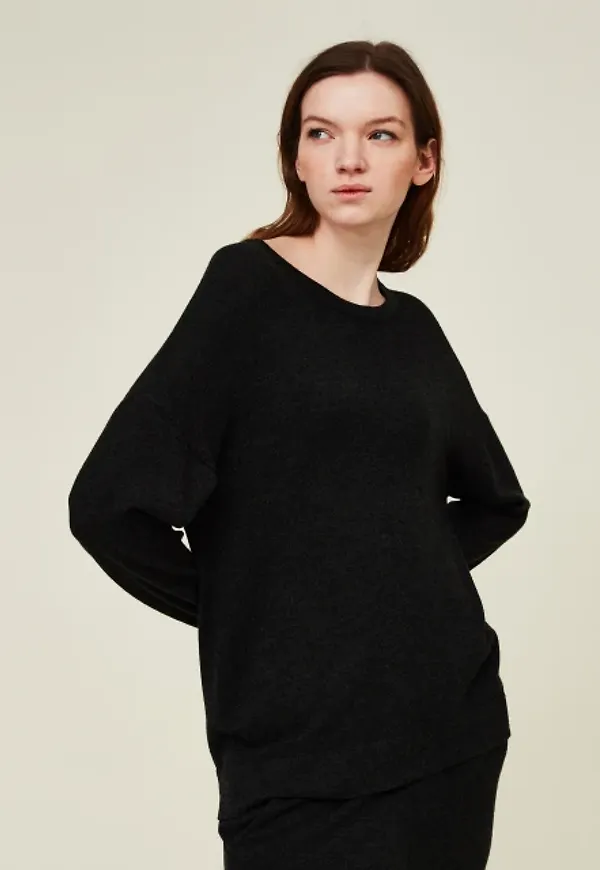 Valentina Merino/viscose Blend Crew Neck Sweater