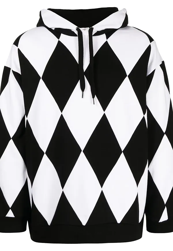 Valentino argylemönstrad hoodie - Svart