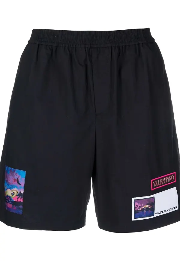 Valentino bermudashorts med märke - Blå