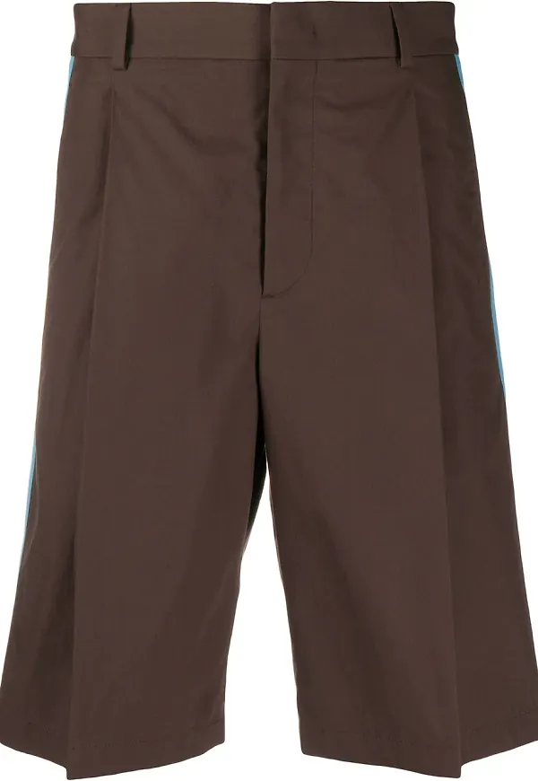 Valentino bermudashorts med panel - Brun