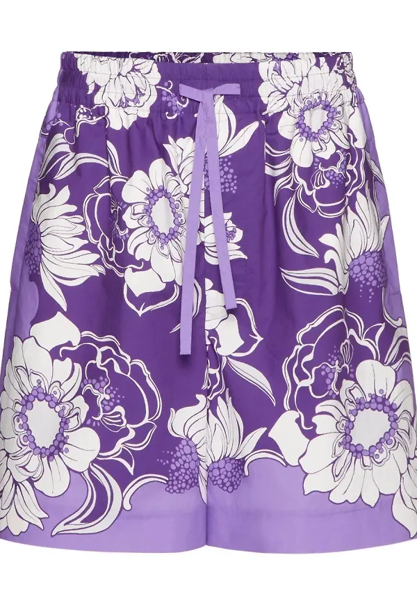 Valentino blommiga shorts - Lila
