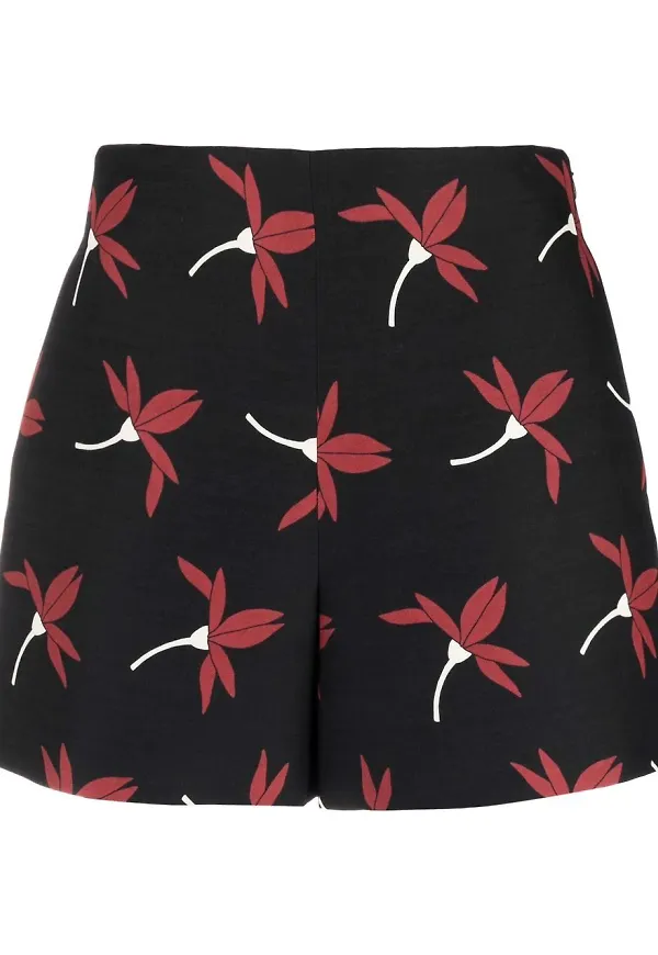 Valentino blommiga shorts - Svart