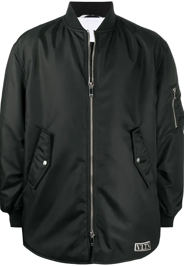 Valentino bomberjacka i oversize-modell - Svart