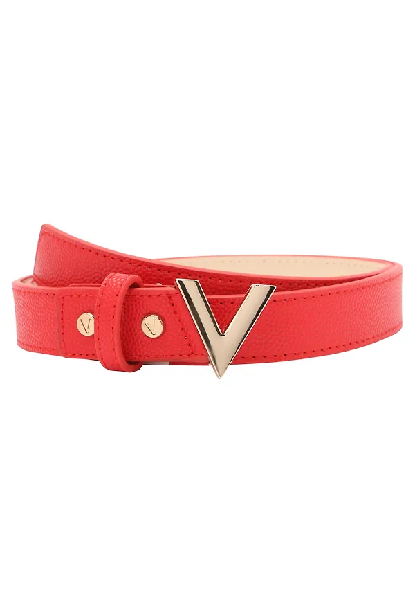 VALENTINO Bälte 'DIVINA' guld / knallröd