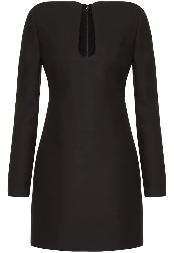 Valentino Crepe Couture kort klänning - Svart