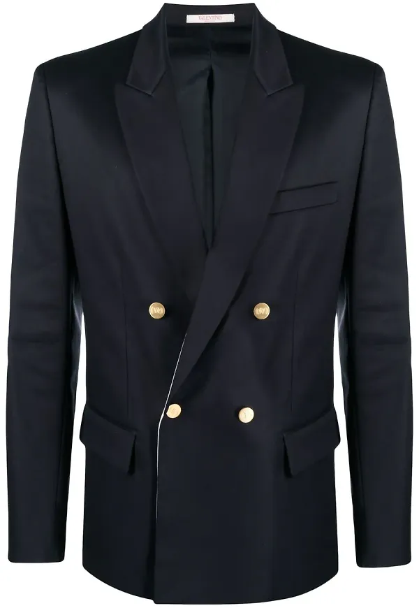 Valentino dubbelknäppt blazer - Blå