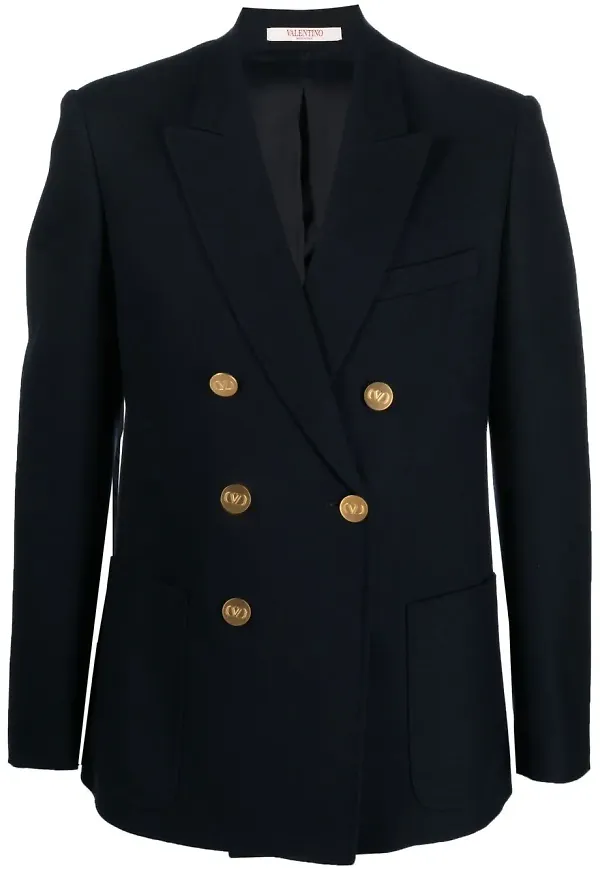 Valentino dubbelknäppt blazer - Blå
