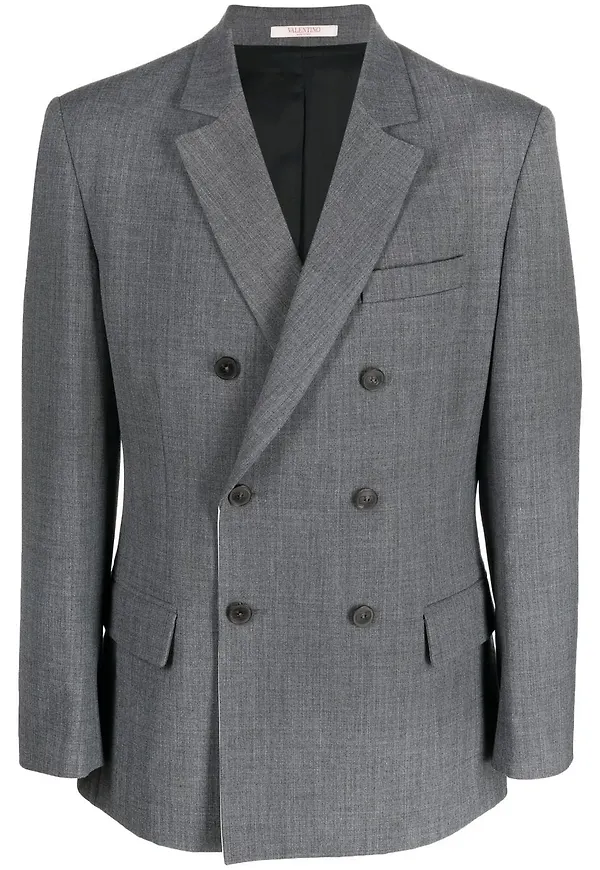 Valentino dubbelknäppt blazer - Grå