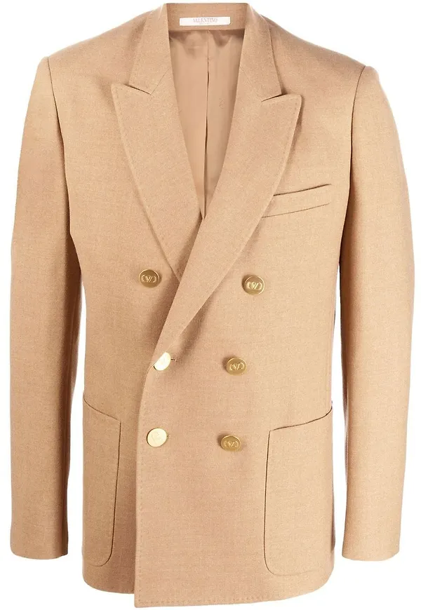 Valentino dubbelknäppt blazer - Neutral
