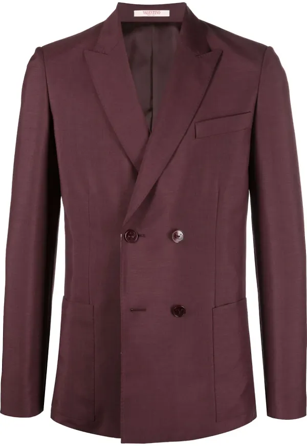 Valentino dubbelknäppt finblazer - Lila