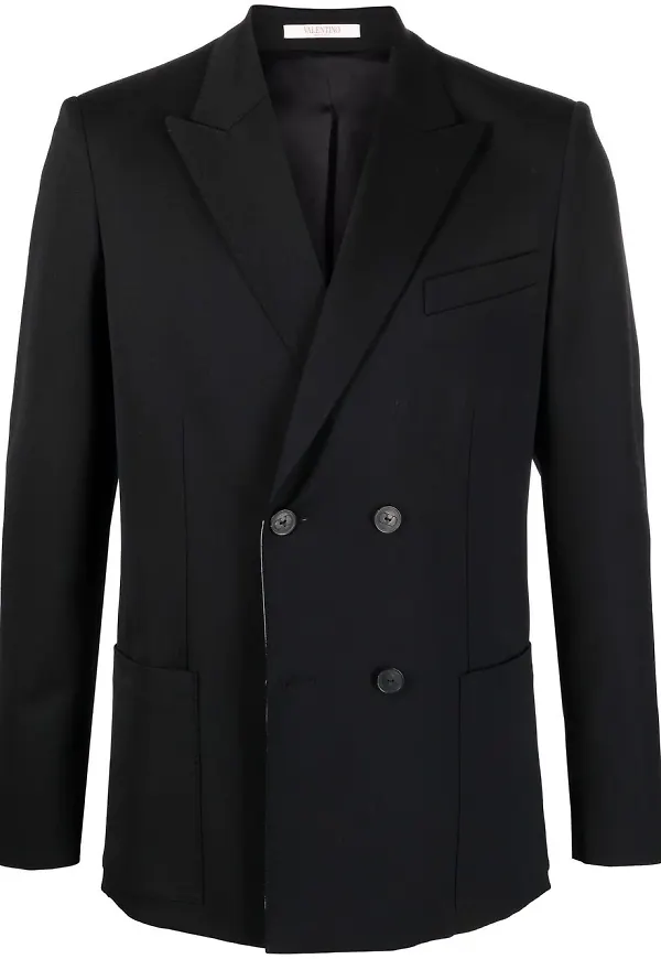 Valentino dubbelknäppt finblazer - Svart
