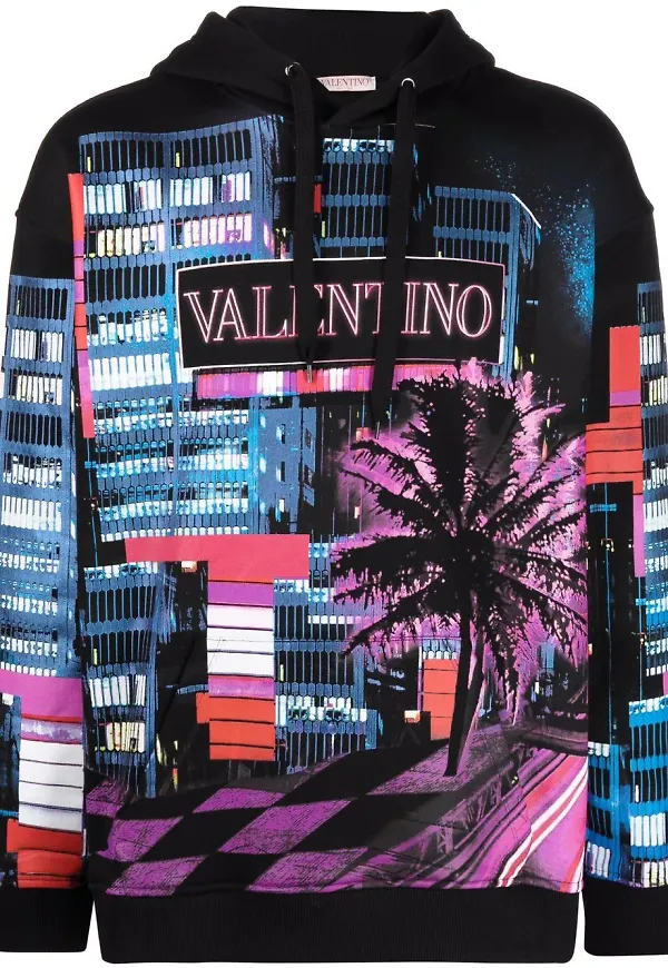 Valentino Electric City hoodie - Svart