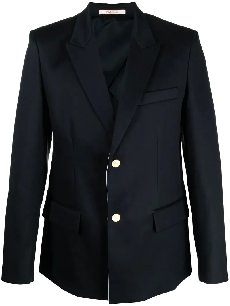Valentino enkelknäppt blazer - Blå