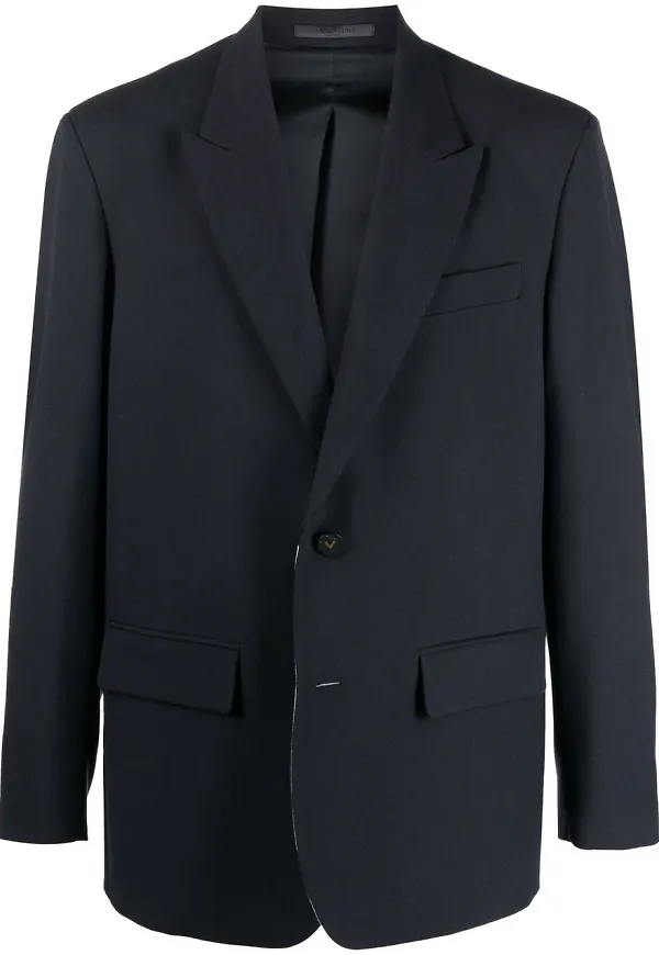 Valentino enkelknäppt blazer - Blå