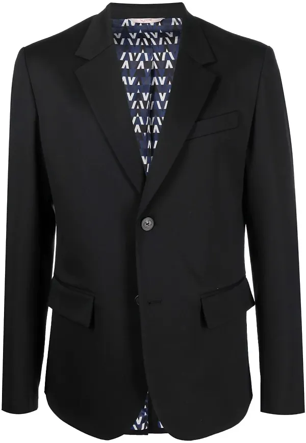 Valentino enkelknäppt blazer - Svart