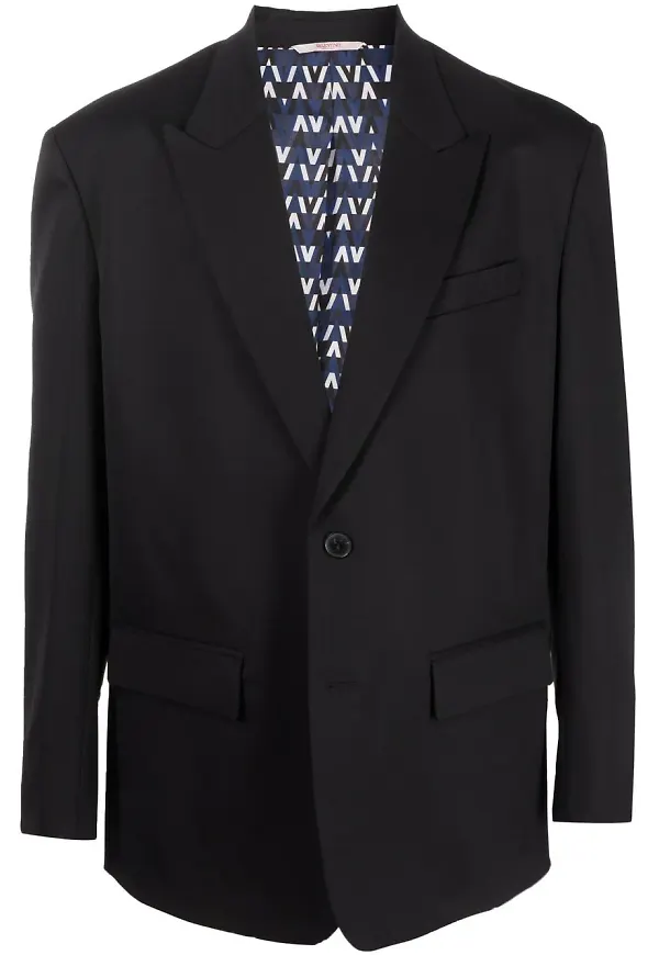 Valentino enkelknäppt blazer - Svart