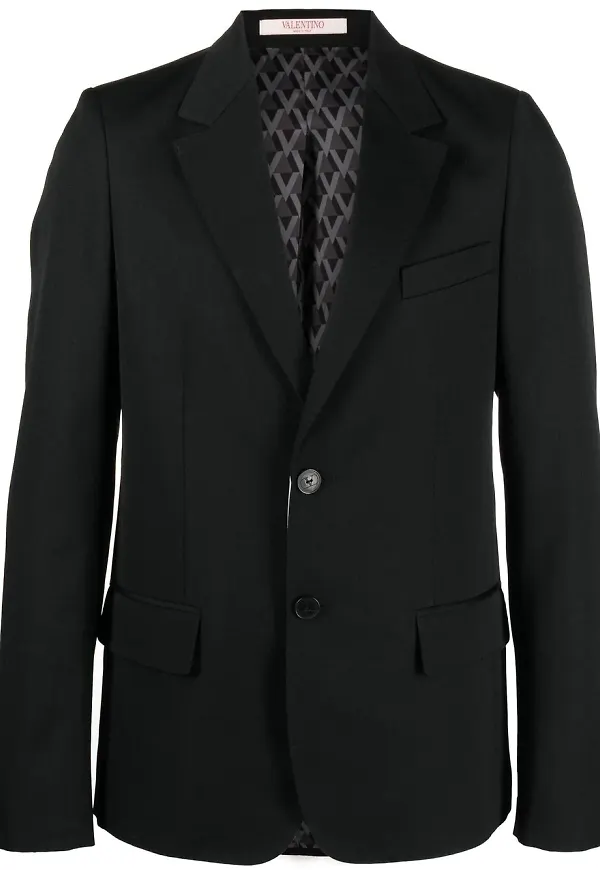 Valentino enkelknäppt blazer - Svart