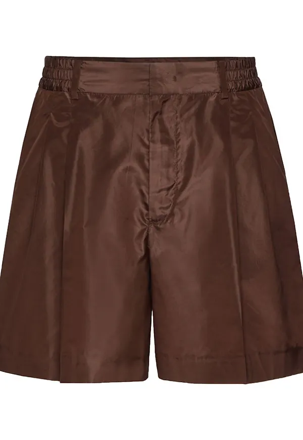 Valentino finshorts med pressveck - Brun