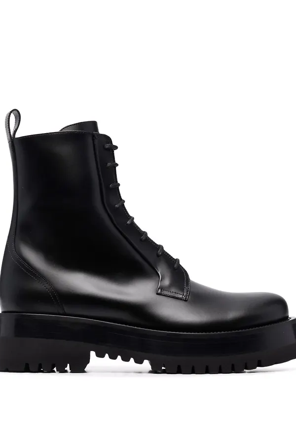 Valentino Garavani ankelboots med snörning - Svart