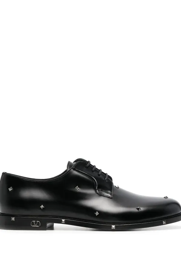 Valentino Garavani Aristopunk Rockstud derbyskor - Svart